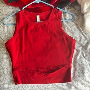lulu red cutout tank